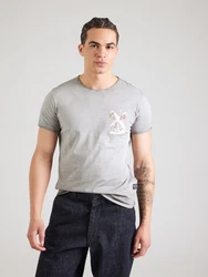 Key Largo T-Shirt 'Summer Splash' grau/hellgrau/grün/altrosa