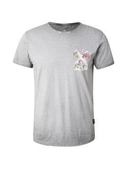 Key Largo T-Shirt 'Summer Splash' grau/hellgrau/grün/altrosa Key Largo T-Shirt 'Summer Splash' grau/hellgrau/grün/altrosa