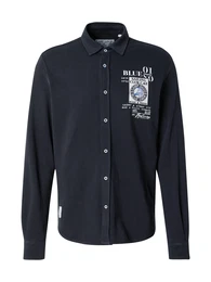 Hemd blau / nachtblau / wei
