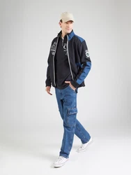 CAMP DAVID Softshelljacke mit Stehkragen navy / enzian / weiß
