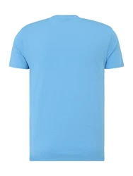 ALPHA INDUSTRIES T-Shirt hellblau/weiß
