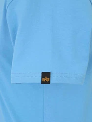 ALPHA INDUSTRIES T-Shirt hellblau/weiß