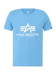 ALPHA INDUSTRIES T-Shirt hellblau/weiß
