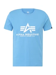 ALPHA INDUSTRIES T-Shirt hellblau/weiß