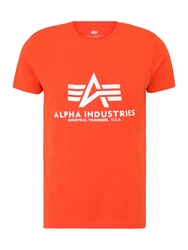 ALPHA INDUSTRIES T-Shirt orange/weiß