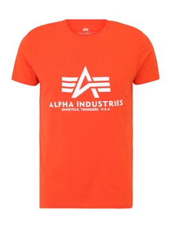ALPHA INDUSTRIES T-Shirt orange/weiß