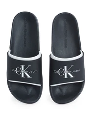 Calvin Klein Jeans Pantolette marine/weiß