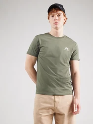 Alpha Industries Rundhalsshirt Basic T Small Logo 2 Pack oliv/smaragd