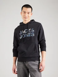 Jack & Jones Kapuzensweatshirt JJEBRYAN CORP LOGO SWEAT HOOD blau / taubenblau / schwarz / weiß