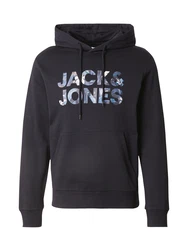 Jack & Jones Kapuzensweatshirt JJEBRYAN CORP LOGO SWEAT HOOD blau / taubenblau / schwarz / weiß