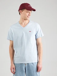LEVI'S T-Shirt 'Housemark V Neck Tee' 'Original HM' 'Original' hellblau