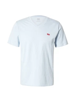 LEVI'S T-Shirt 'Housemark V Neck Tee' 'Original HM' 'Original' hellblau