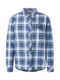 Hemd saphir / dunkelblau / mint / wei