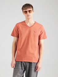 LEVI'S T-Shirt 'Housemark V Neck Tee' 'Original HM' 'Original' melone/dunkelrot/weiß