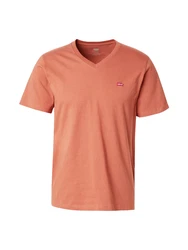 LEVI'S T-Shirt 'Housemark V Neck Tee' 'Original HM' 'Original' melone/dunkelrot/weiß