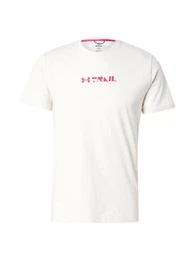 Sportshirt hellbeige / gelb / hellpink