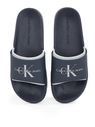 Calvin Klein Jeans Pantolette navy/weiß
