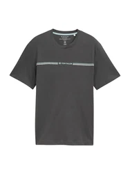 TOM TAILOR T-Shirt (OCS) hellblau/dunkelgrau/wei