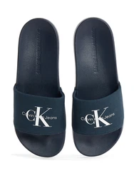 Calvin Klein Jeans Pantolette navy/weiß