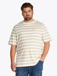 Tommy Hilfiger Big & Tall T-Shirt ESSENTIAL dunkelbeige/weiß