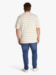 Tommy Hilfiger Big & Tall T-Shirt ESSENTIAL dunkelbeige/weiß