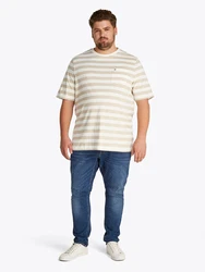 Tommy Hilfiger Big & Tall T-Shirt ESSENTIAL dunkelbeige/weiß