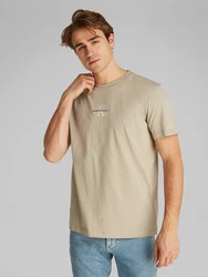 Calvin Klein Jeans T-Shirt beige/stone/dunkelgrau