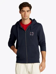 TOMMY HILFIGER Sweatjacke marineblau/rot/weiß