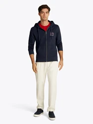 TOMMY HILFIGER Sweatjacke marineblau/rot/weiß
