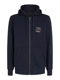 Sweatjacke navy / rot / wei