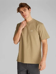 Calvin Klein Jeans T-Shirt WOVEN LABEL RELAXED TEE brokat/khaki/schwarz
