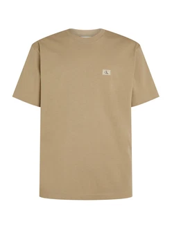 Calvin Klein Jeans T-Shirt WOVEN LABEL RELAXED TEE brokat/khaki/schwarz