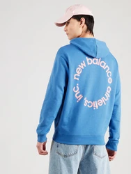 New Balance Kapuzensweatshirt Circularogo Hoodie royalblau/rosa