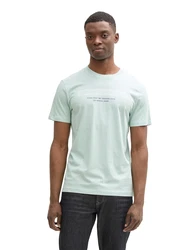 TOM TAILOR DENIM T-Shirt navy/pastellgrn/weiß