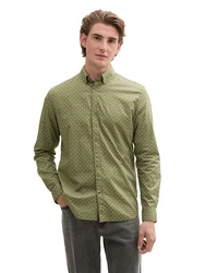 TOM TAILOR DENIM Hemd hellgrau/oliv