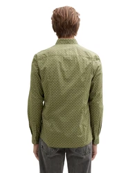 TOM TAILOR DENIM Hemd hellgrau/oliv