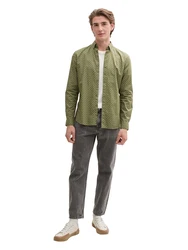 TOM TAILOR DENIM Hemd hellgrau/oliv