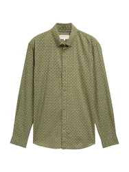 TOM TAILOR DENIM Hemd hellgrau/oliv