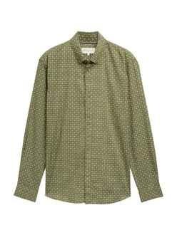 TOM TAILOR DENIM Hemd hellgrau/oliv