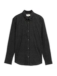 TOM TAILOR DENIM Hemd schwarz/weiß