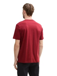 TOM TAILOR T-Shirt lachs/karminrot/weiß