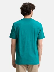 TOM TAILOR T-Shirt türkis/weiß