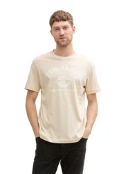 TOM TAILOR T-Shirt beige/gelb/weiß