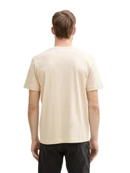 TOM TAILOR T-Shirt beige/gelb/weiß