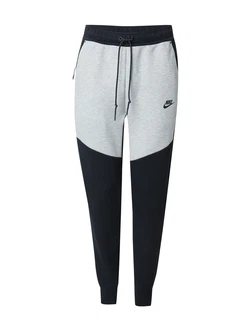 Nike Sportswear Hose 'TCH FLC' hellgrau/schwarz