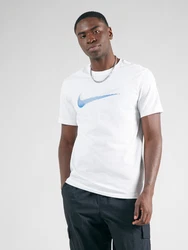 Nike Sportswear T-Shirt SWSH neonblau/hellgrau/weiß