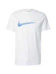 Nike Sportswear T-Shirt SWSH neonblau/hellgrau/weiß