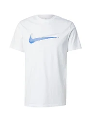 Nike Sportswear T-Shirt SWSH neonblau/hellgrau/weiß