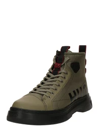 Schnrboots 'Urian' oliv / schwarz