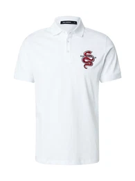 Poloshirt rot / schwarz / wei